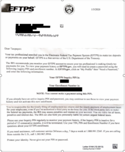 Eftps Letter